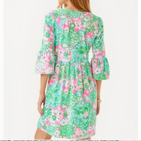Lilly Pulitzer Pink and Green Floral Dress - Picture 2 of 5
